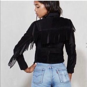 Reformation Paloma Suede Fringe Jacket